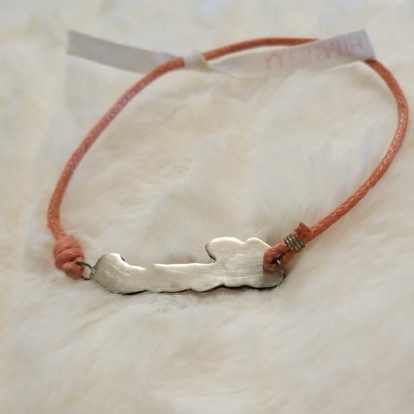 JULES SMITH // silver love thick string bracelet - Picture 5 of 7